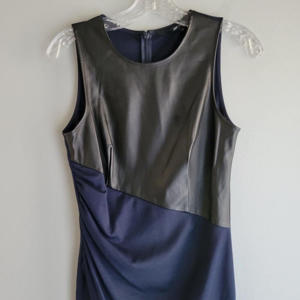 Jay Godfrey Faux Leather Wrap Dress Size 4 - Picture 3 of 8